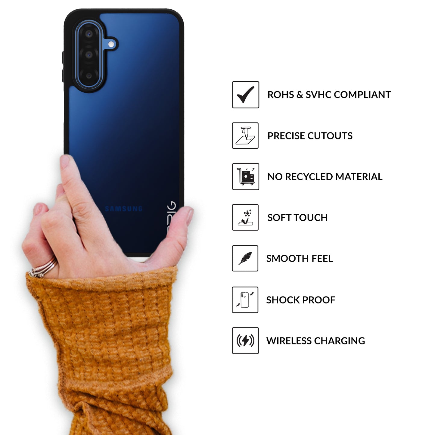 EdgeTone (TPU PC)-Black Transparent-OC