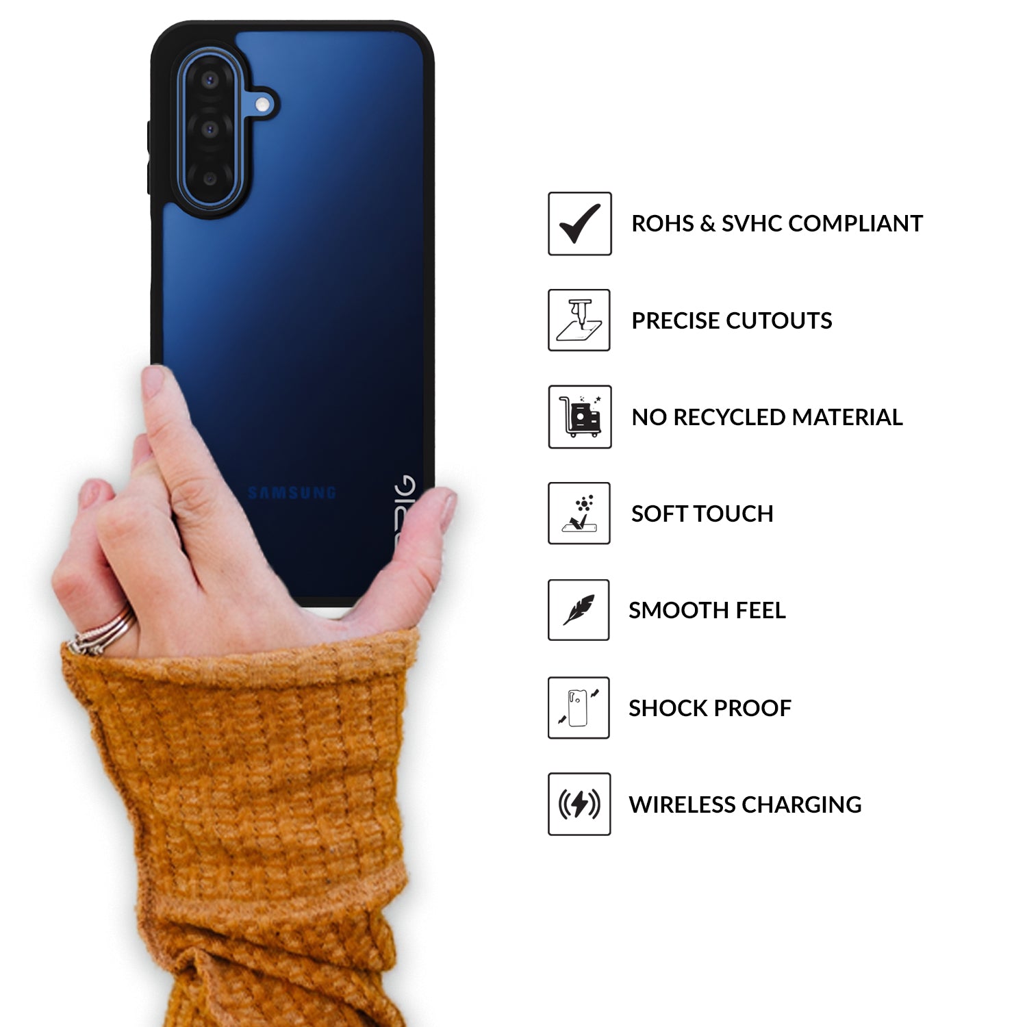 EdgeTone (TPU PC)-Black Transparent-OC