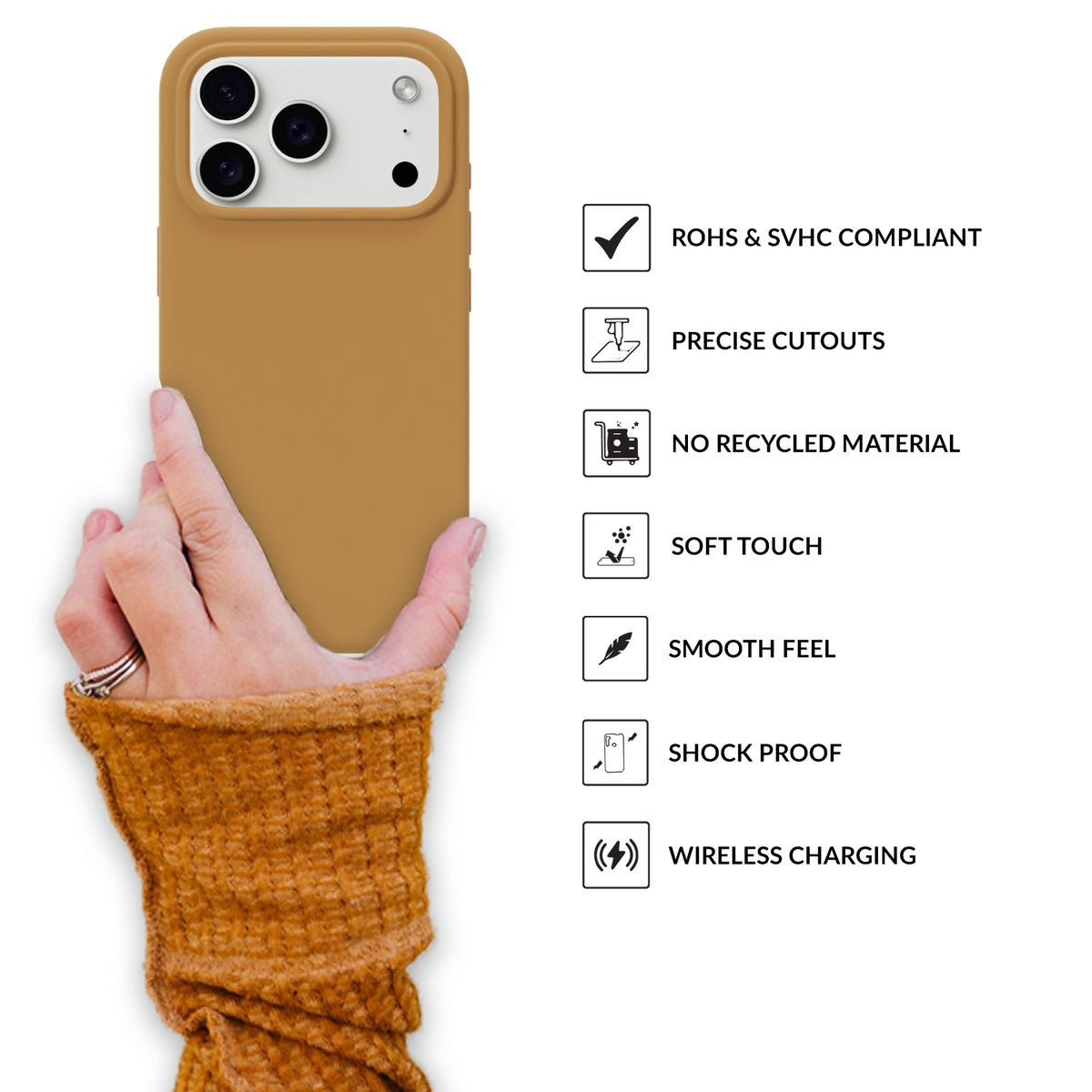 SilkMag (Liquid Silicone Magsafe)-Golden Brown