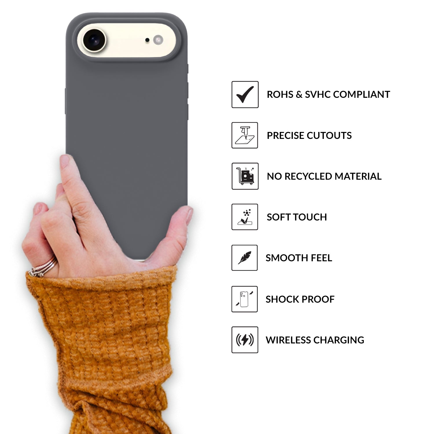 SilkMag (Liquid Silicone Magsafe)-Dark Grey