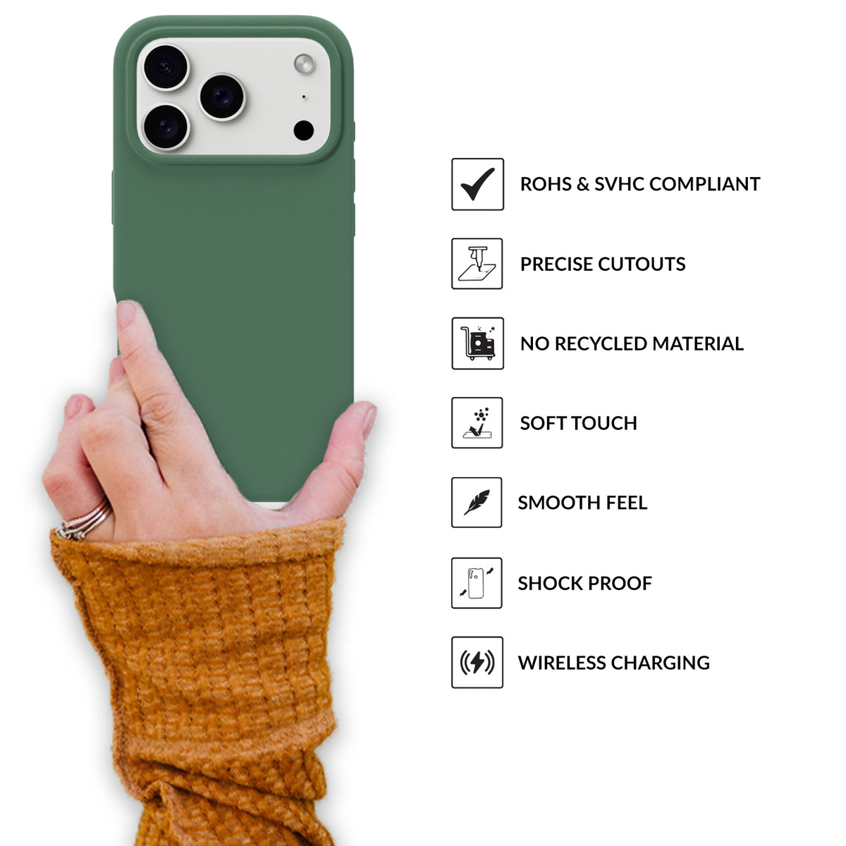 SilkMag (Liquid Silicone Magsafe)-Forest Green