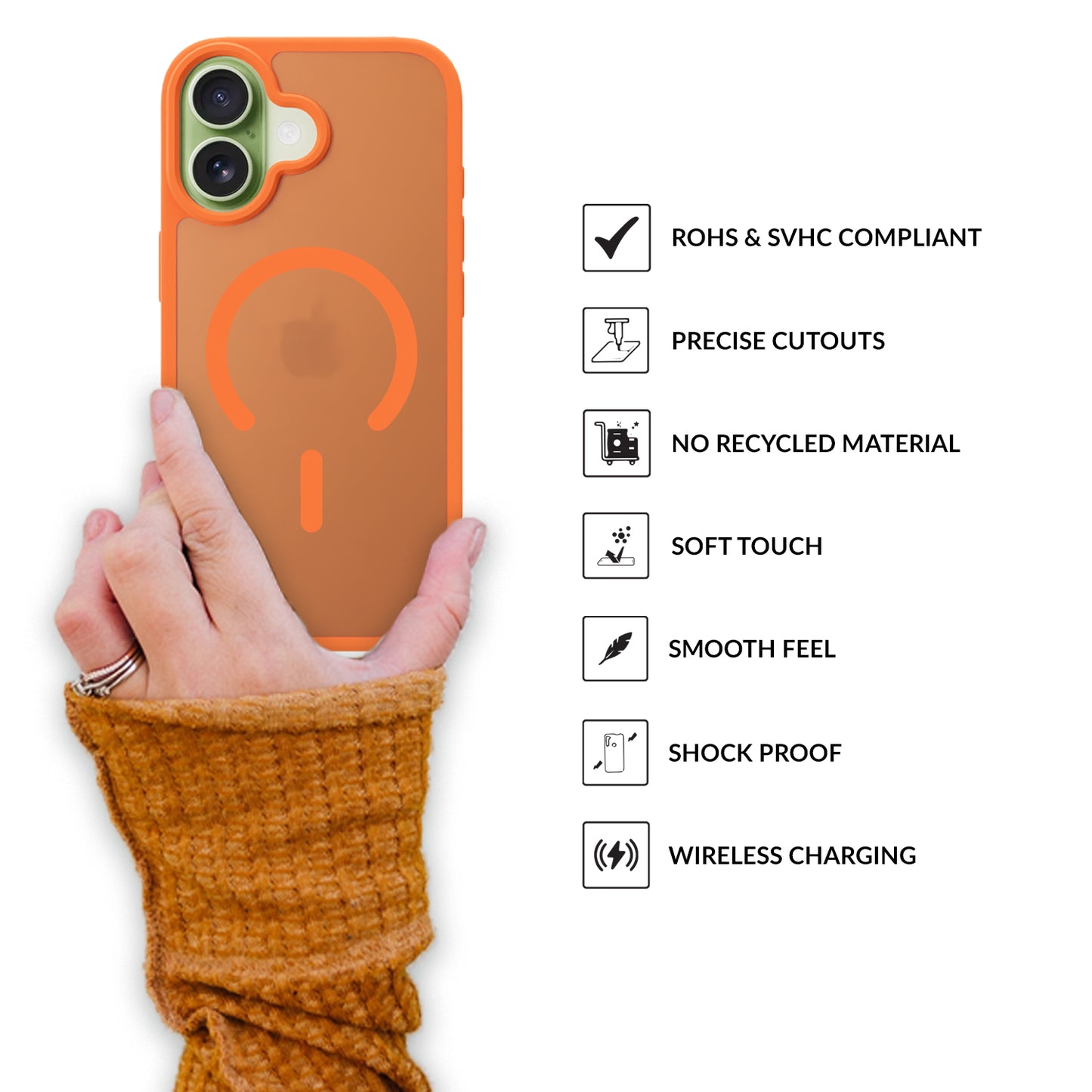 MistMag (Translucent Magsafe)-Saffron Orange