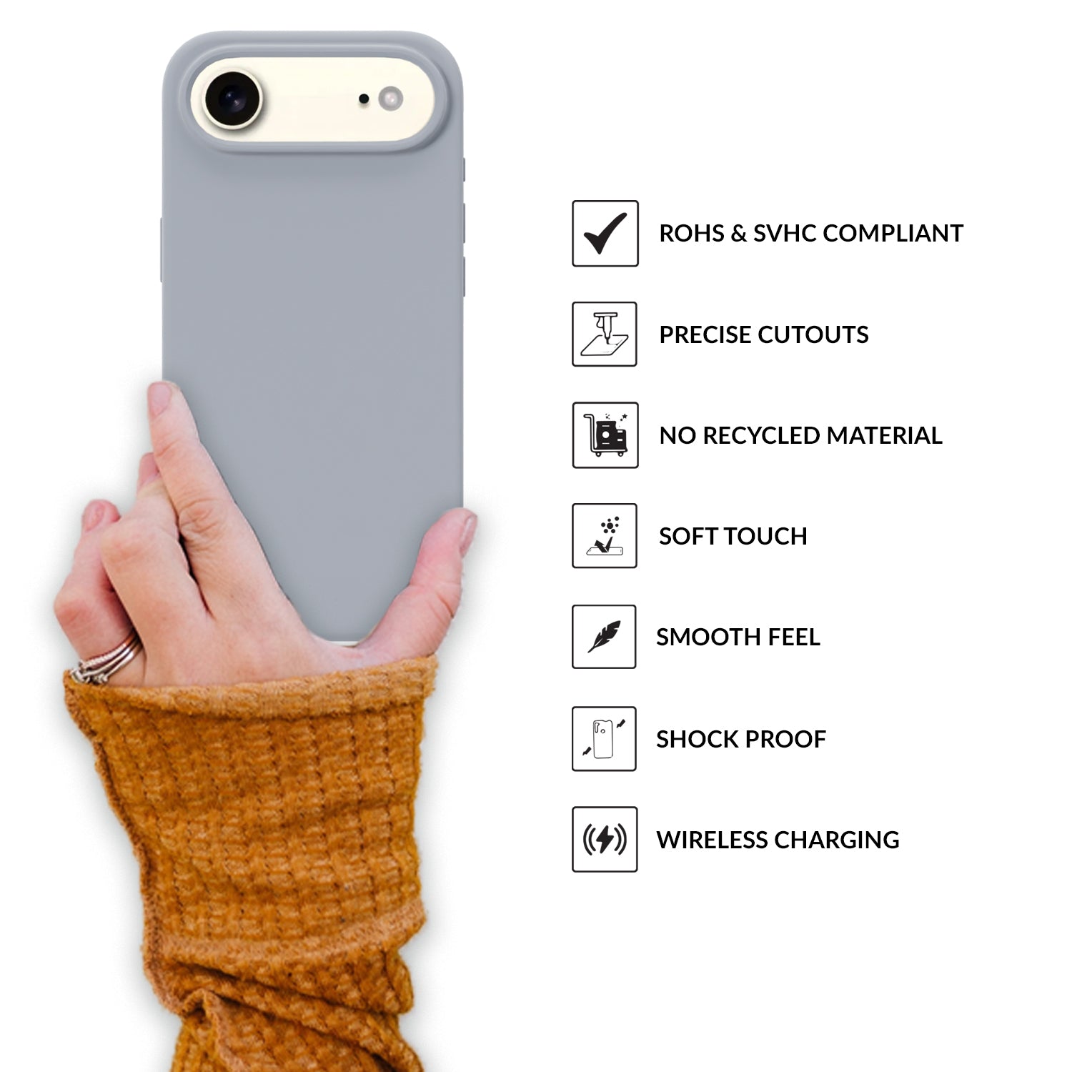 SilkMag (Liquid Silicone Magsafe)-Blue Grey