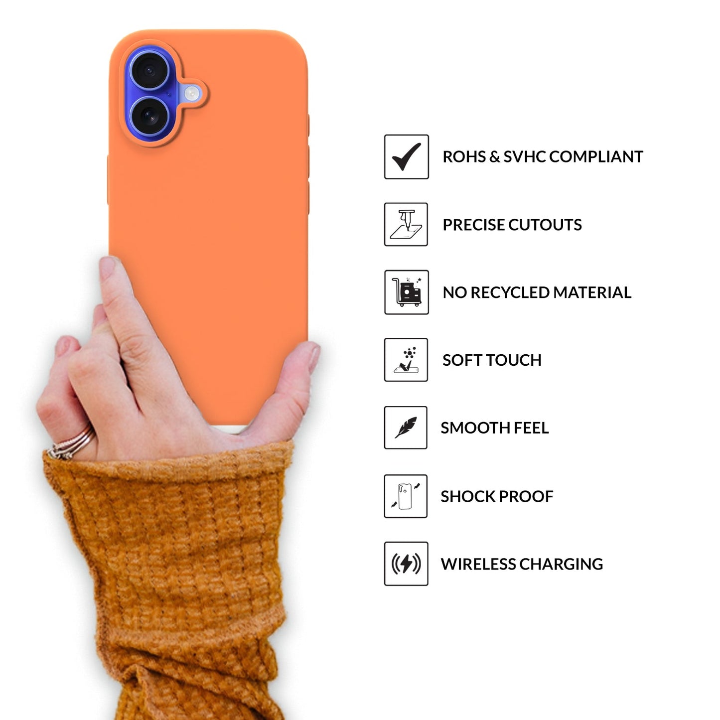 SilkMag (Liquid Silicone Magsafe)-Light Orange