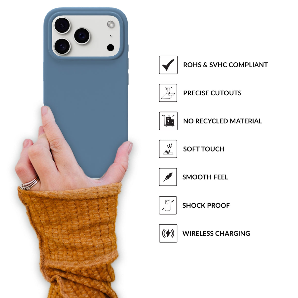 SilkMag (Liquid Silicone Magsafe)-Denim Blue