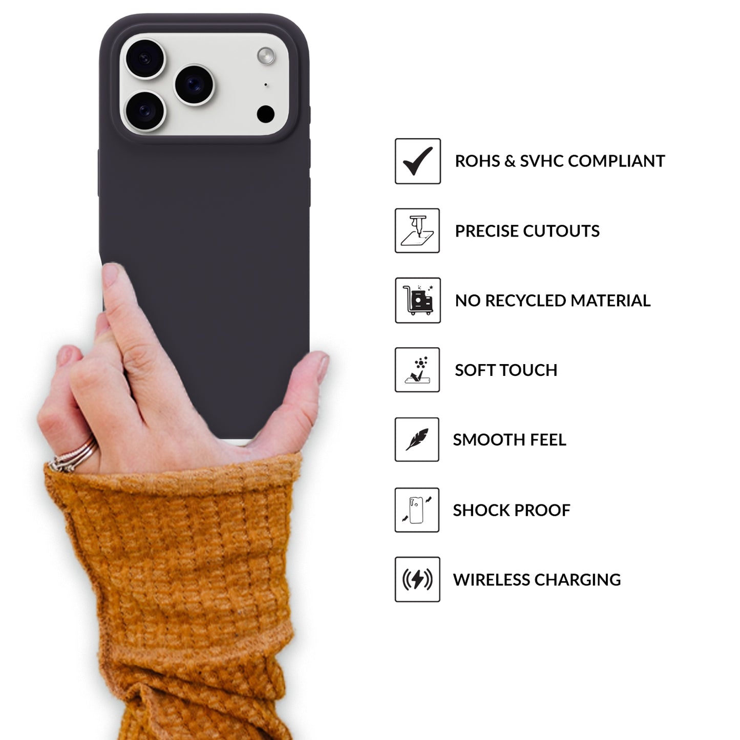 SilkMag (Liquid Silicone Magsafe)-Charcoal Grey