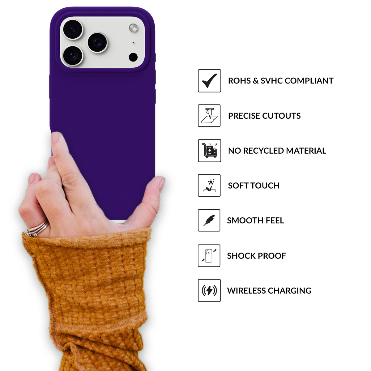 SilkMag (Liquid Silicone Magsafe)-Dark Violet