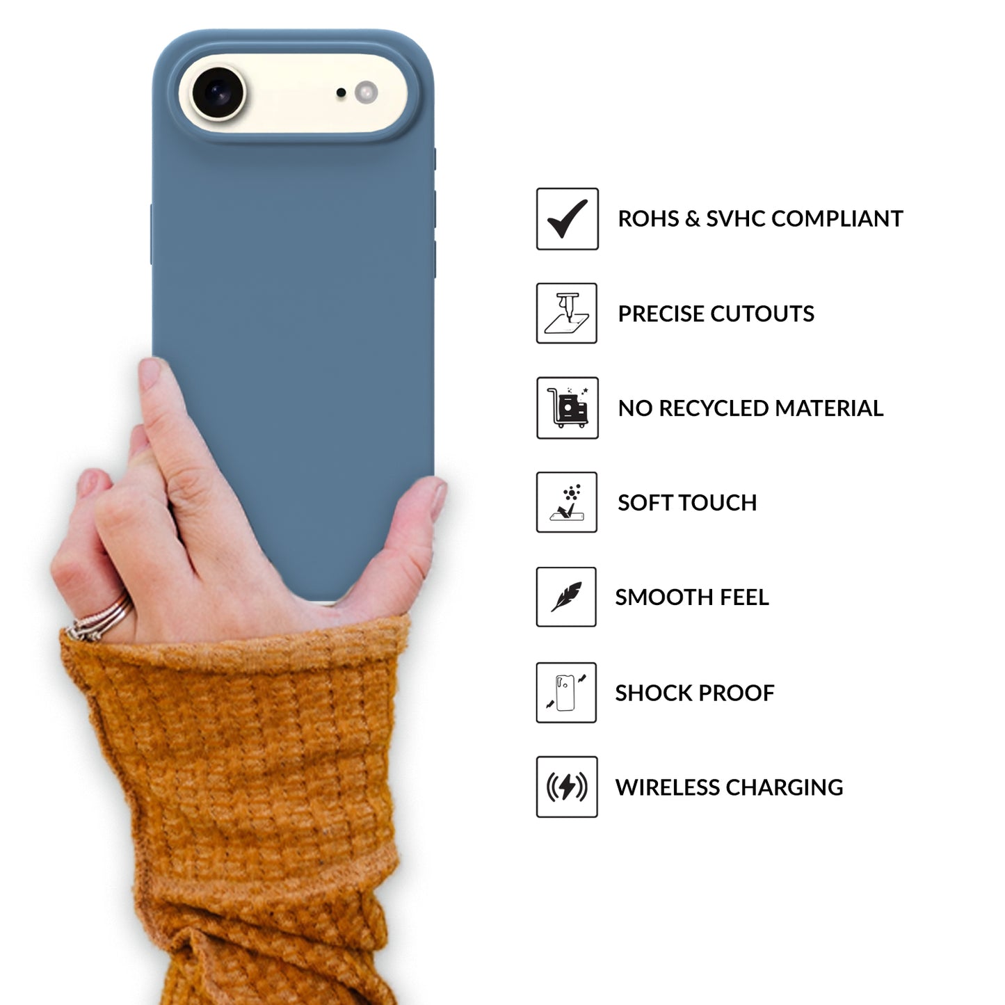 SilkMag (Liquid Silicone Magsafe)-Denim Blue