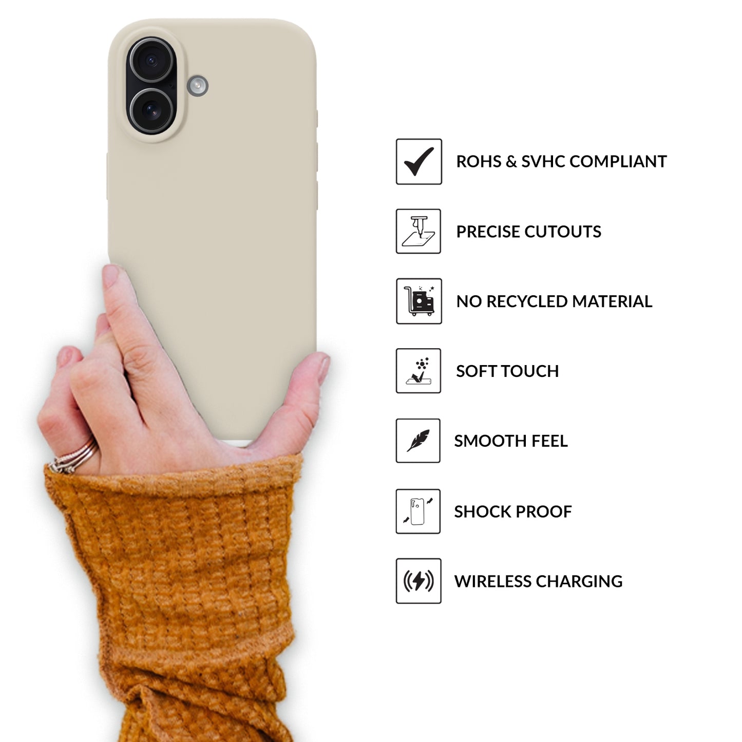 SilkMag (Liquid Silicone Magsafe)-Cream Grey