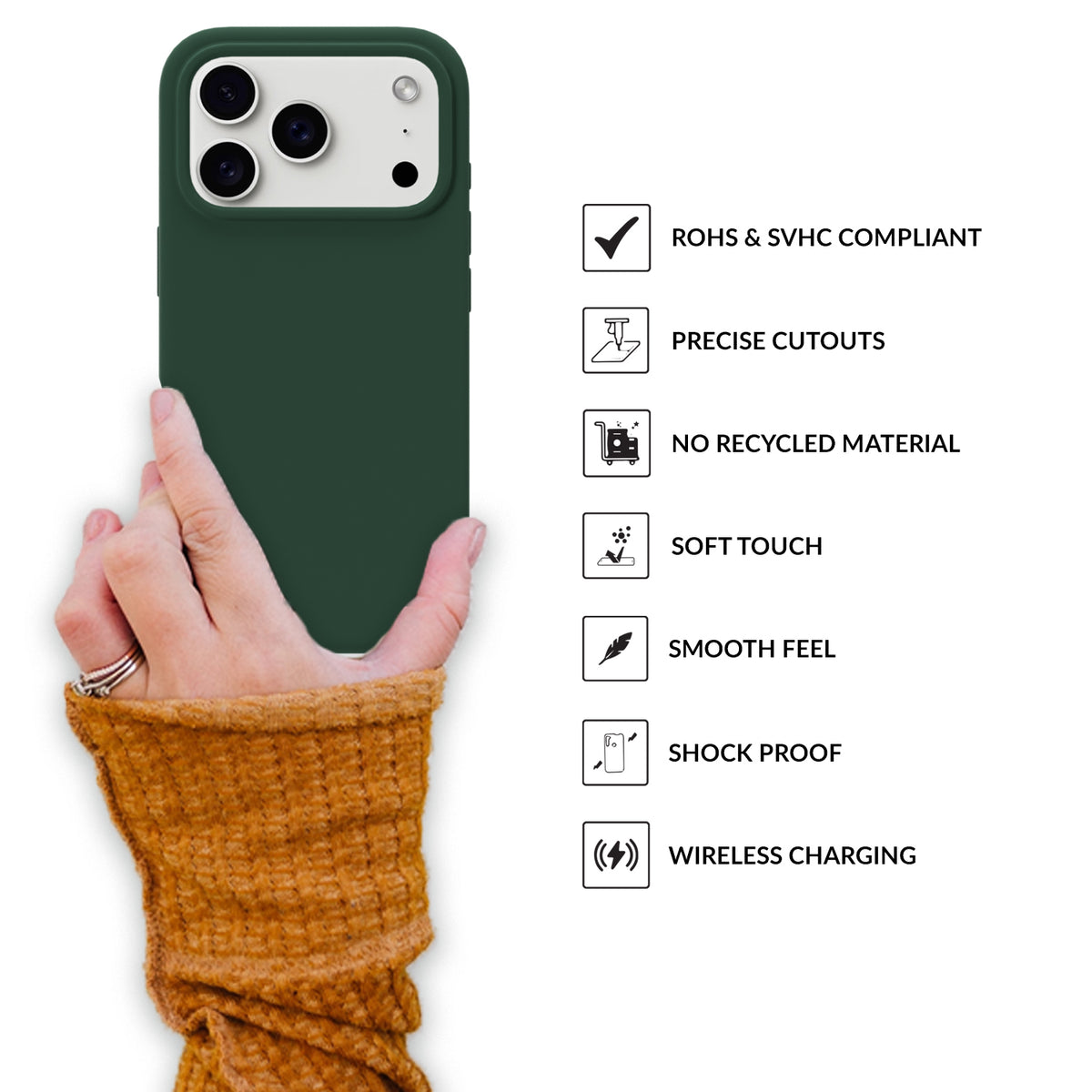 SilkMag (Liquid Silicone Magsafe)-Dark Green