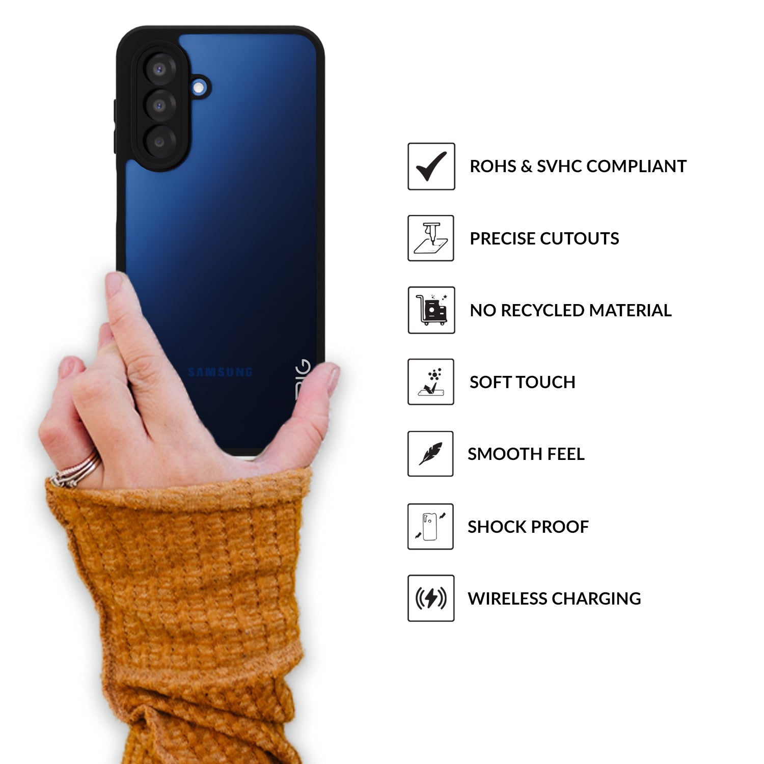 EdgeTone (TPU PC)-Black Transparent