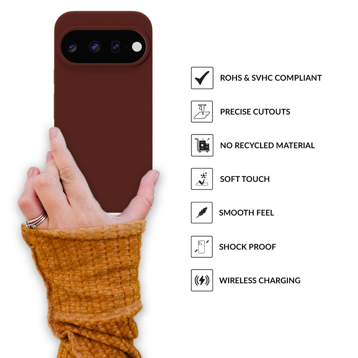 SilkMag (Liquid Silicone Magsafe)-Dark Brown