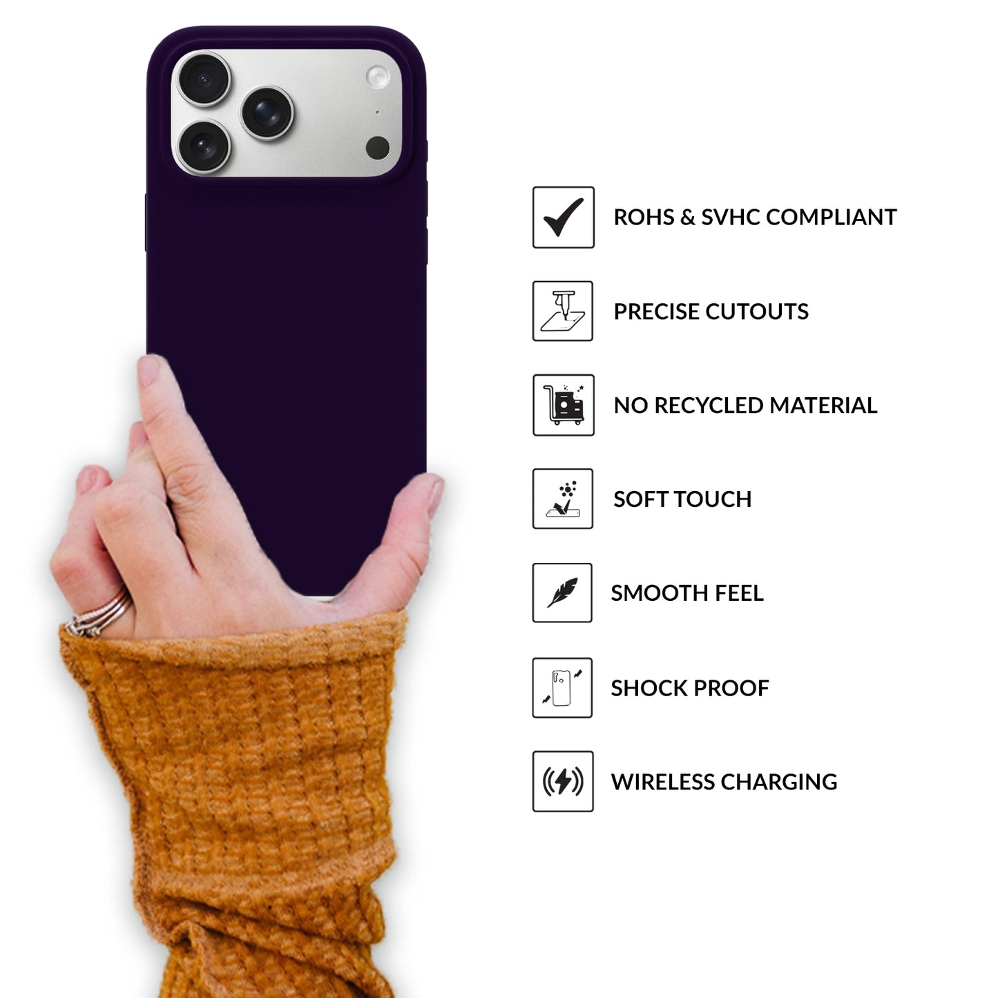 SilkMag (Liquid Silicone Magsafe)-Dark Purple