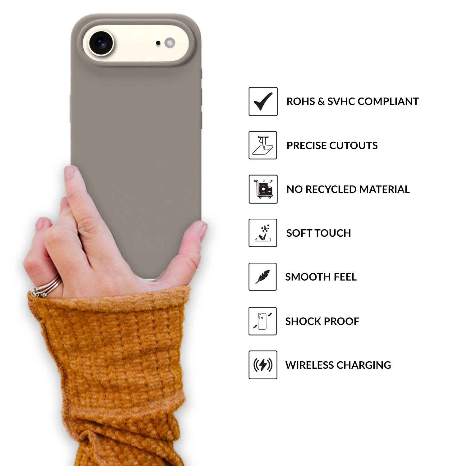 SilkMag (Liquid Silicone Magsafe)-Light Brown