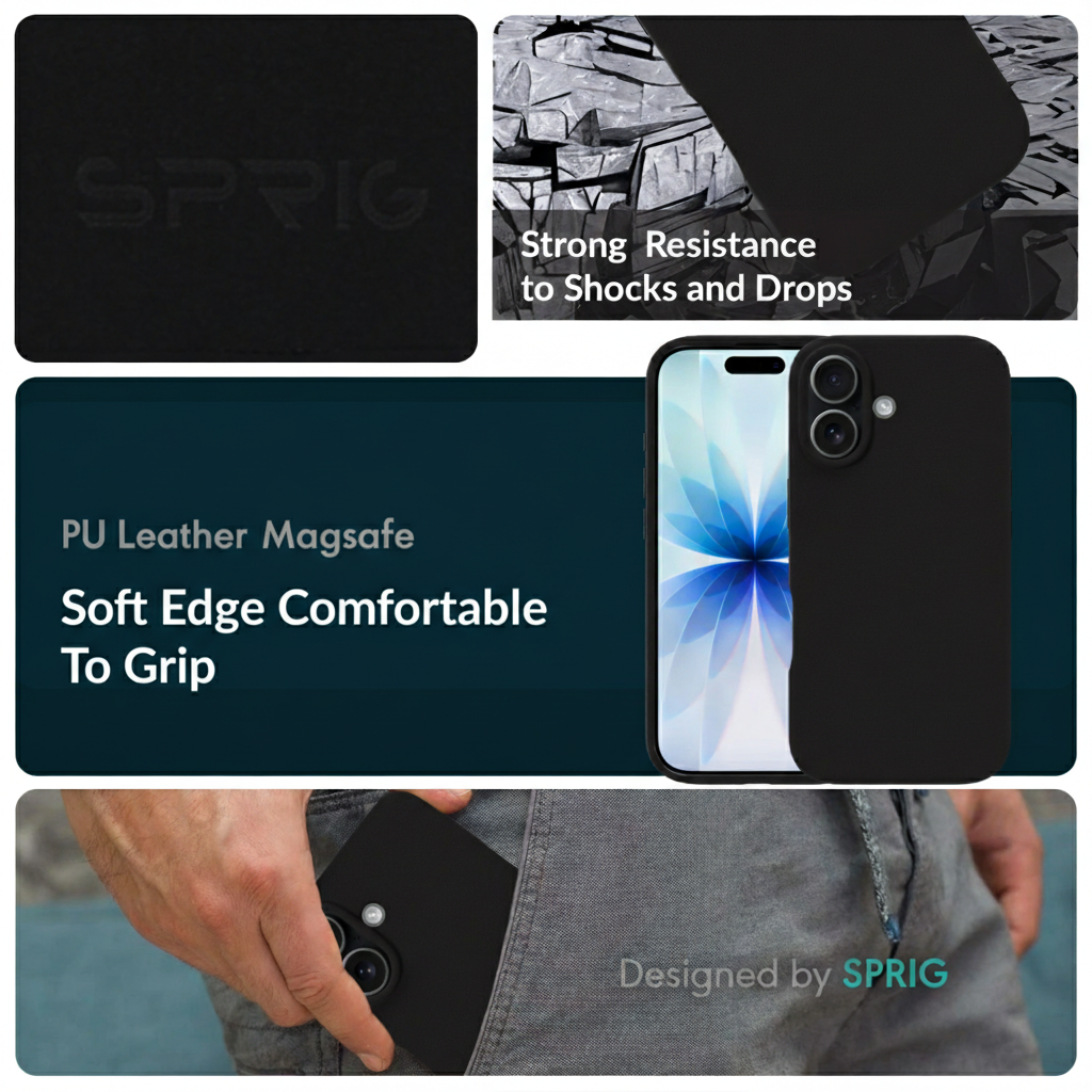 Prime Leather Mag (PU Leather Magsafe)-Black