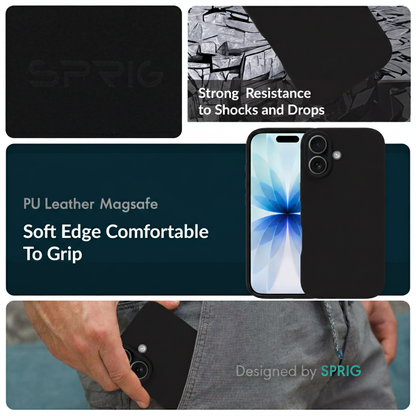 Prime Leather Mag (PU Leather Magsafe)-Black