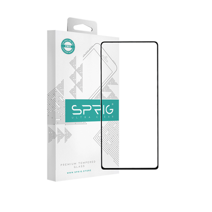 sprig full cover curved tempered glass screen protector for vivo x60 pro (edge glue)