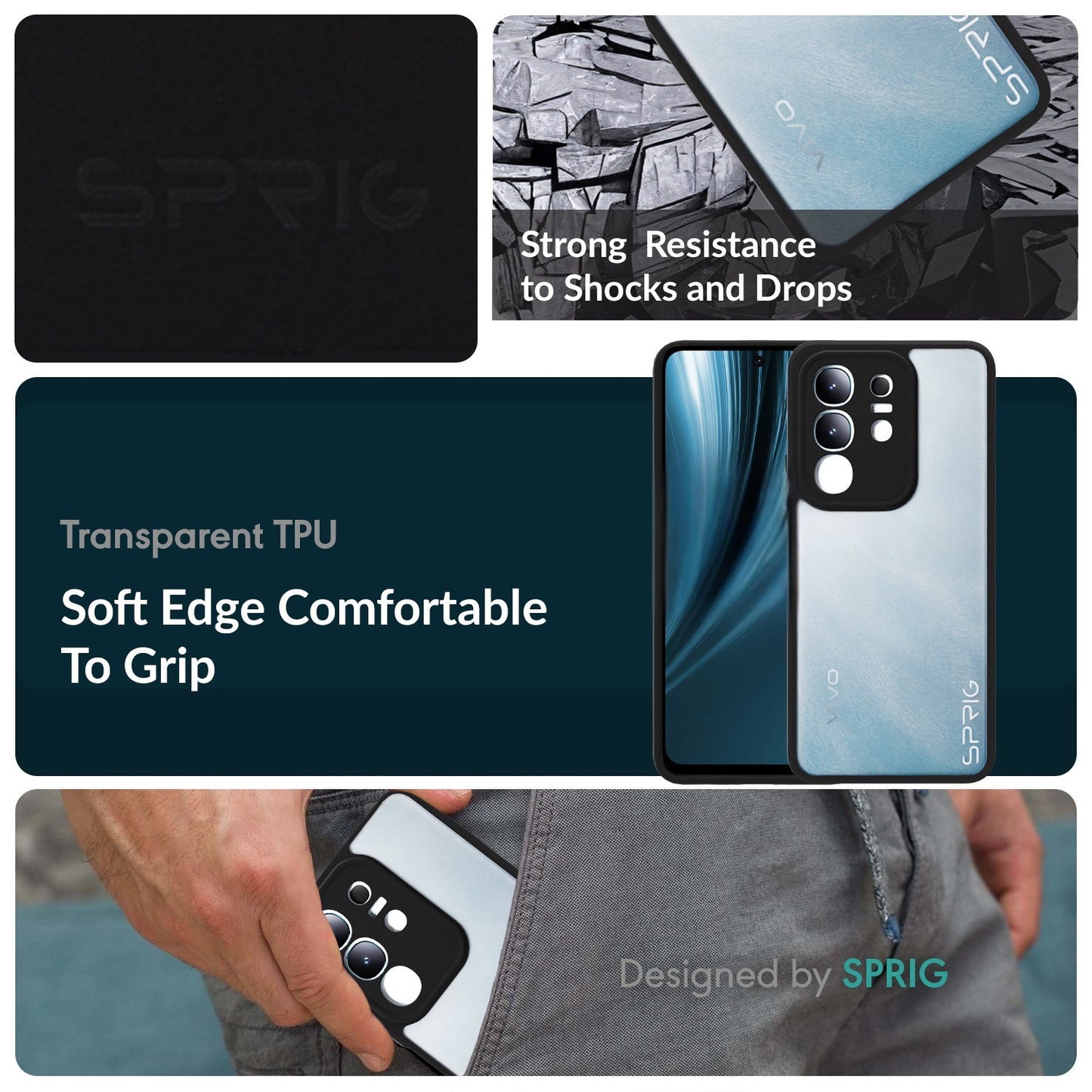 EdgeTone (TPU PC)-Black Transparent