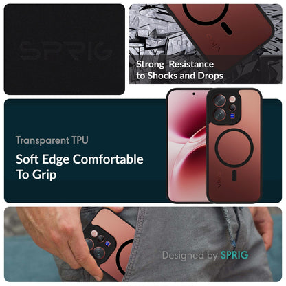 EdgeMag (TPU PC Magsafe)-Black Transparent