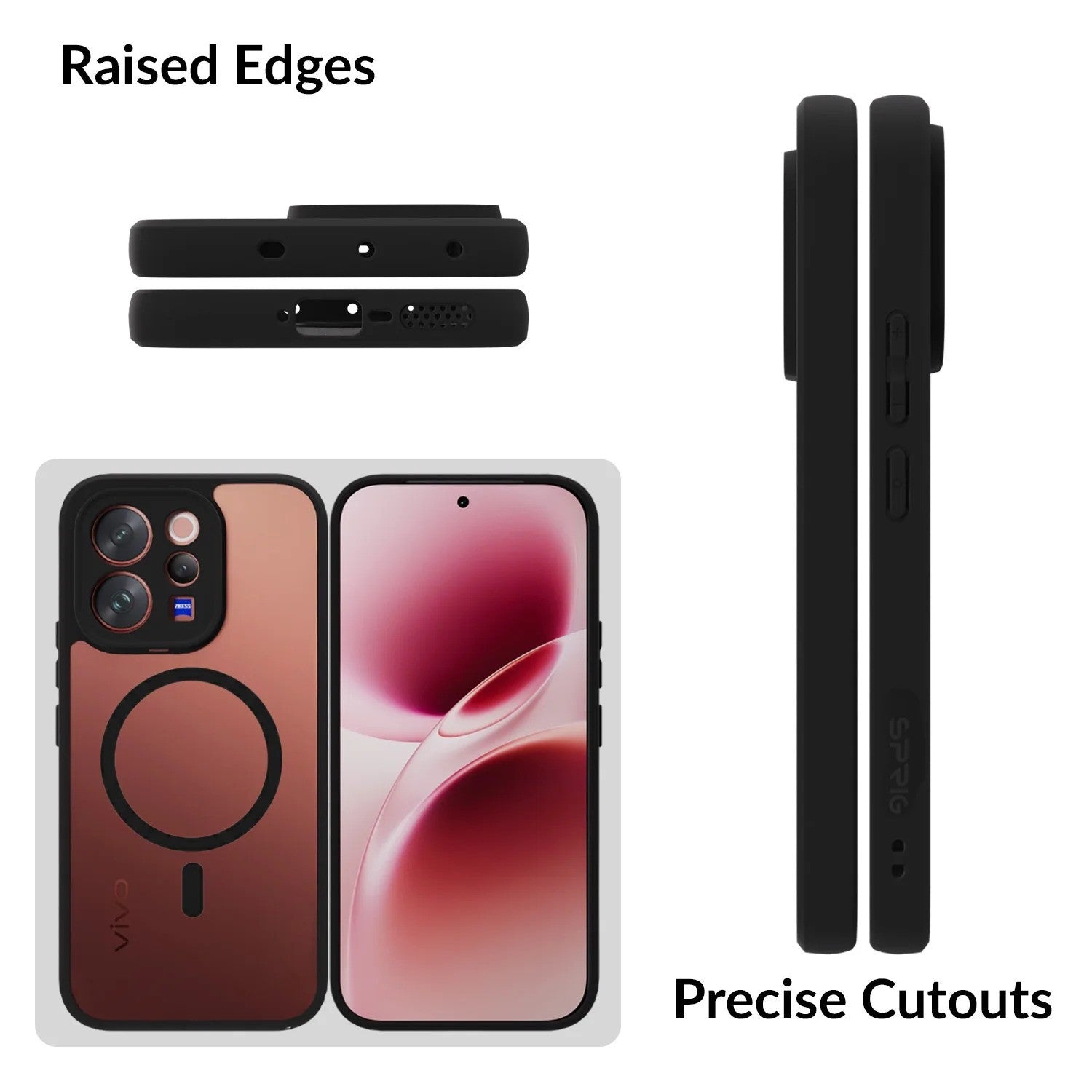EdgeMag (TPU PC Magsafe)-Black Transparent