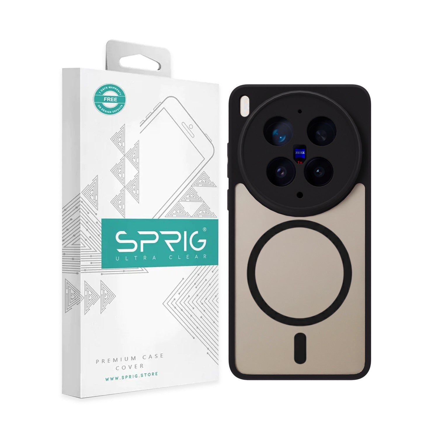 EdgMag (TPU PC Magsafe)-Black Transparent