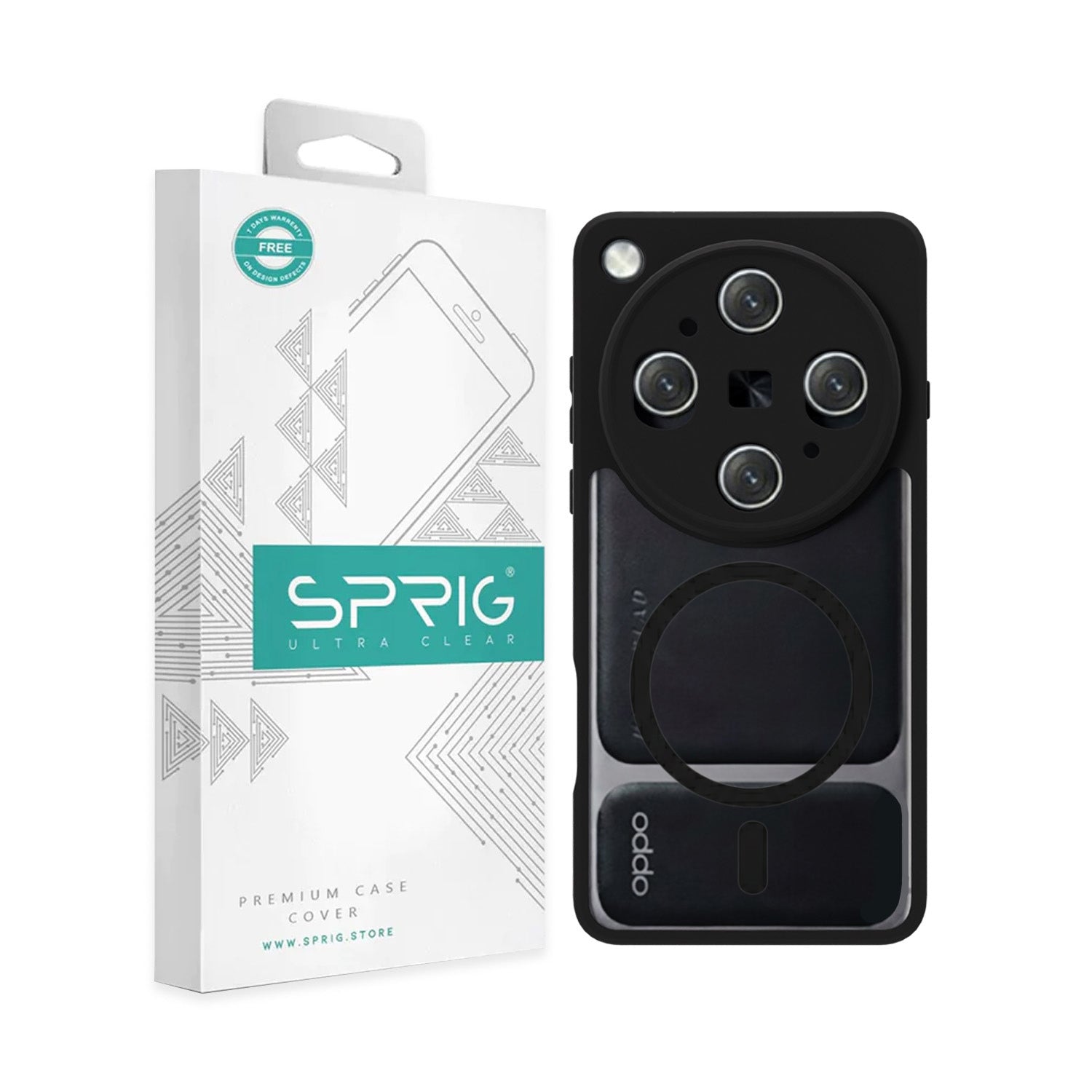 EdgMag (TPU PC Magsafe)-Black Transparent