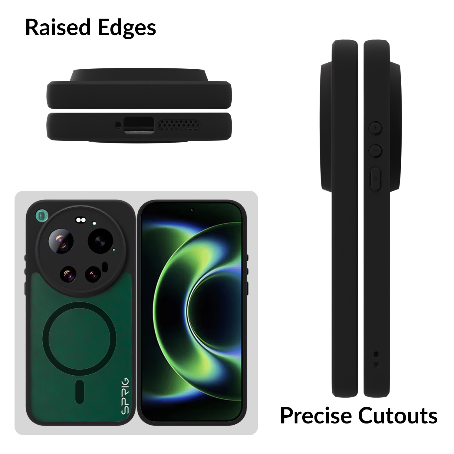 EdgeMag (TPU PC Magsafe)-Black Transparent