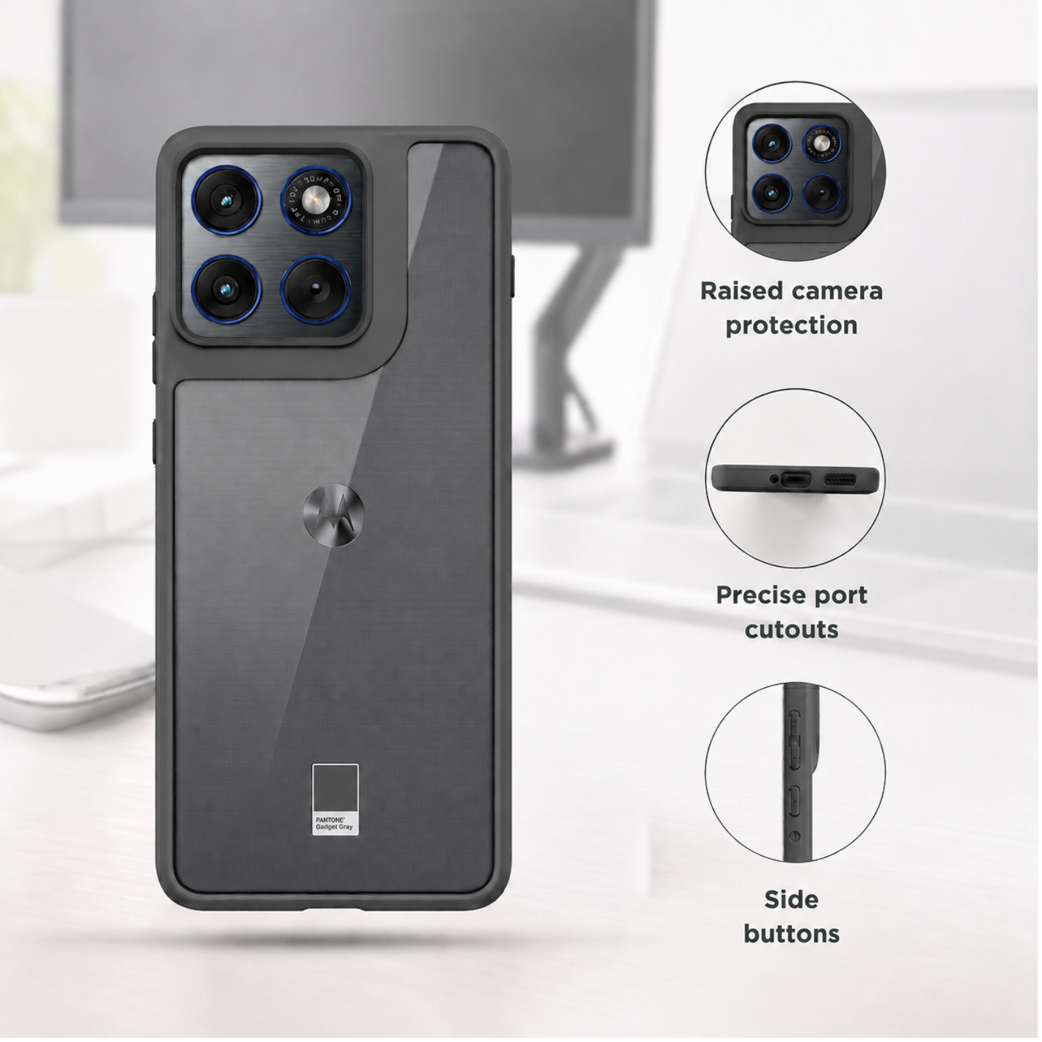 AuraShine (TPU PC)-Black Transparent
