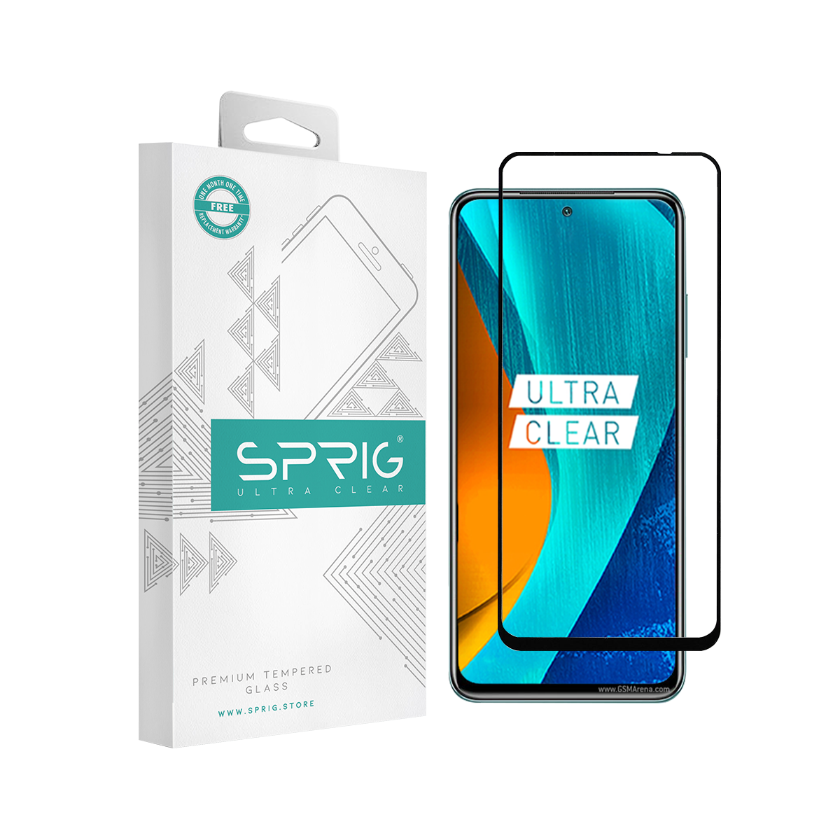 Poco X5 Pro Tempered Glass Screen Guard by Sprig