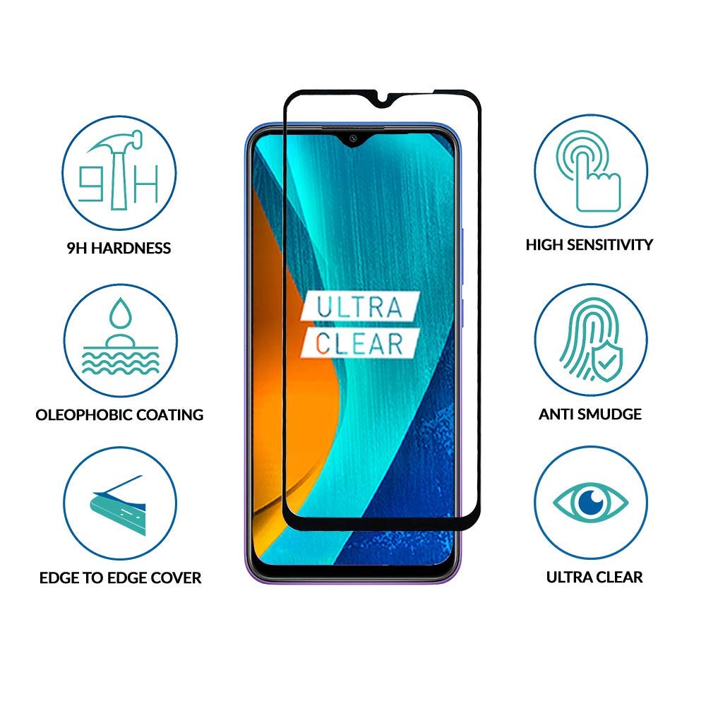 sprig full cover tempered glass screen protector for mi redmi 9 power
