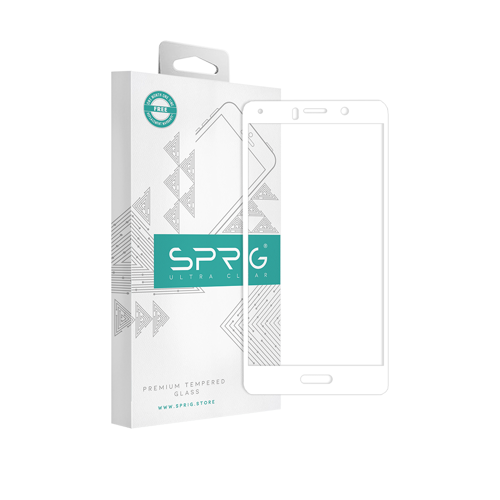 sprig full cover tempered glass/ screen protector for honor 6x (white)