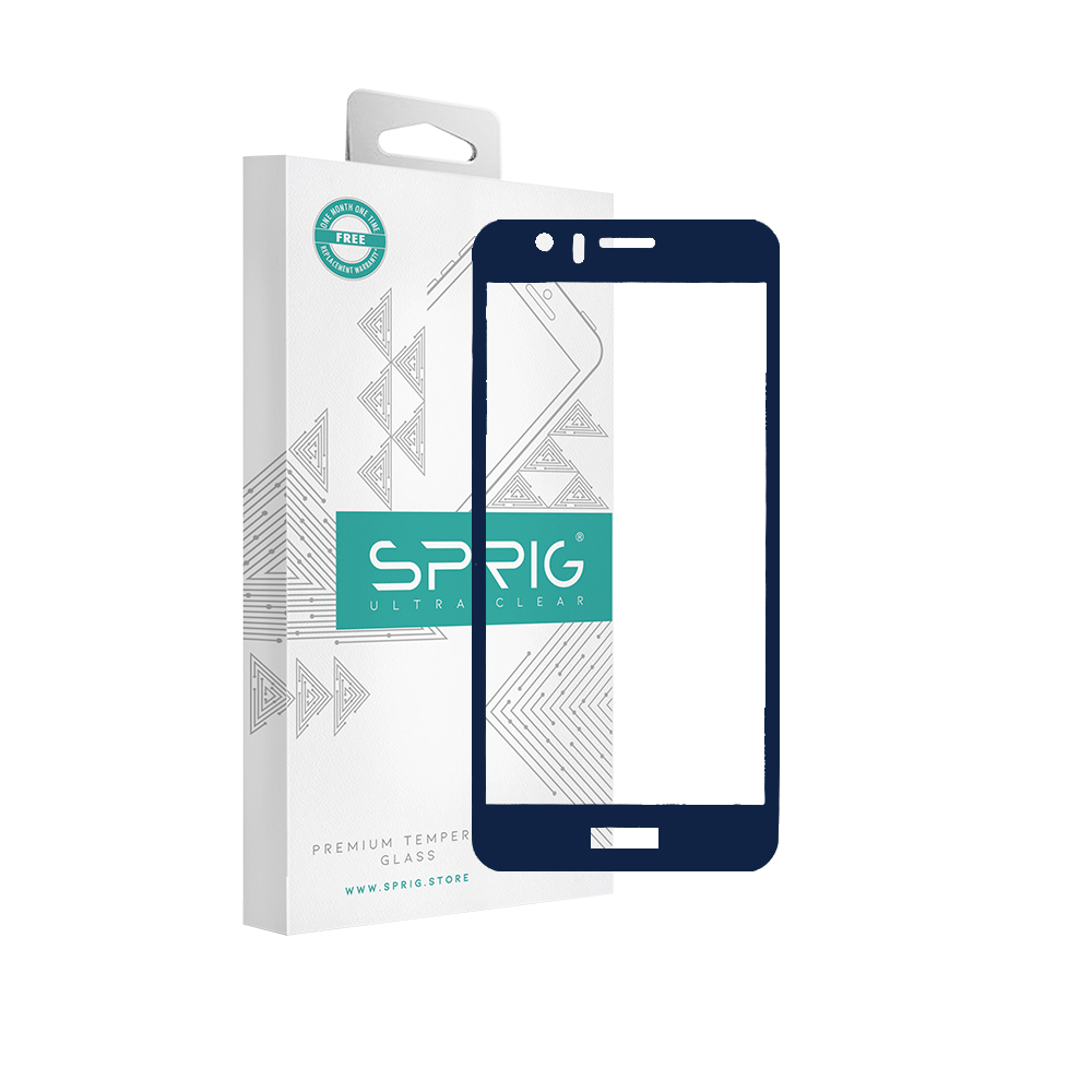 sprig full cover tempered glass screen protector for honor 8 (blue)