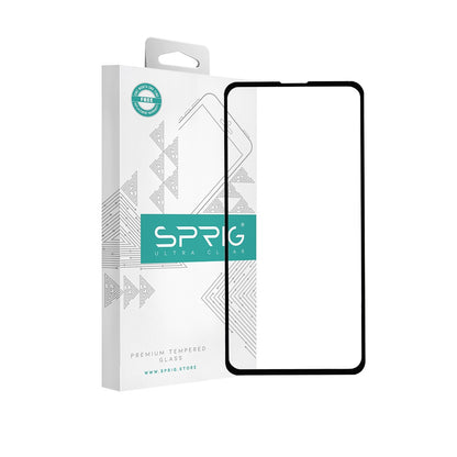 sprig full screen tempered glass screen protector for samsung galaxy s10e (black)