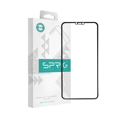 sprig full cover tempered glass screen protector for vivo x21 (black)