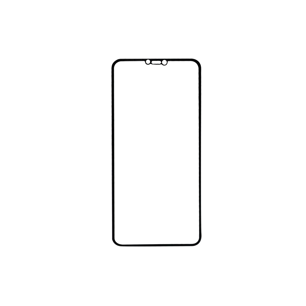 sprig full cover tempered glass screen protector for vivo x21 (black)