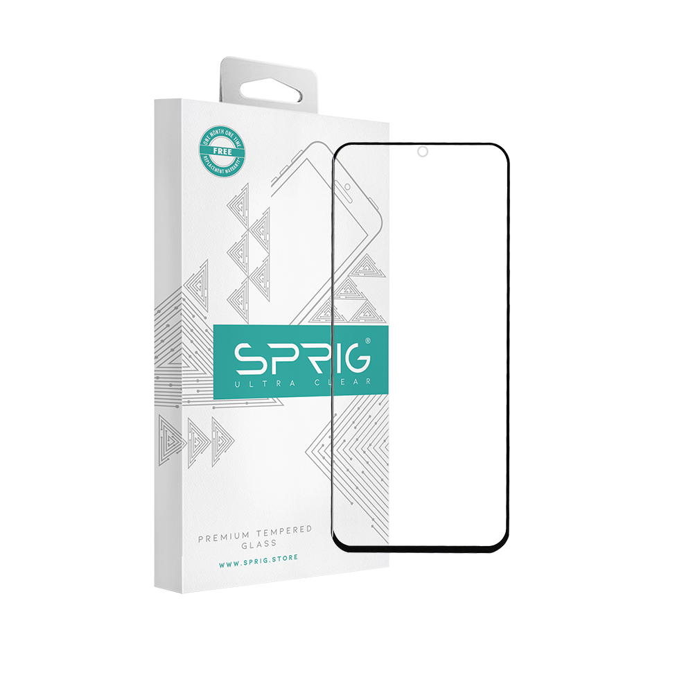sprig full cover curved tempered glass screen protector for samsung galaxy s22 ultra (edge glue)