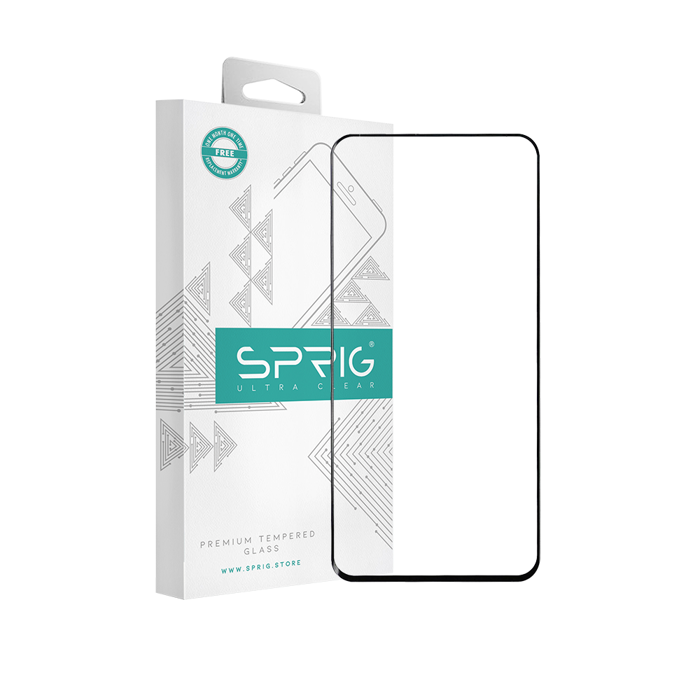 sprig full cover tempered glass/ screen guard for samsung galaxy a80 (black)