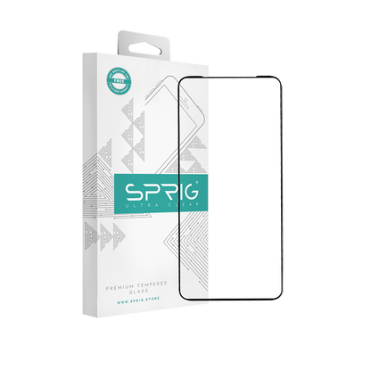 sprig full cover tempered glass screen protector for vivo y30 (black)