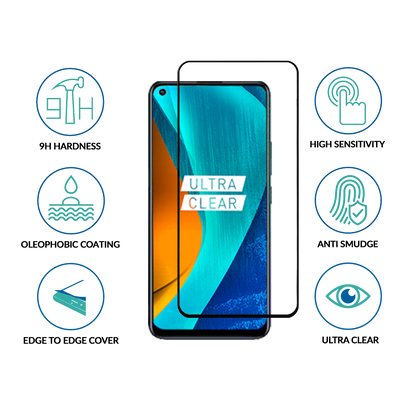 sprig full cover tempered glass/ screen protector for oppo f19 pro