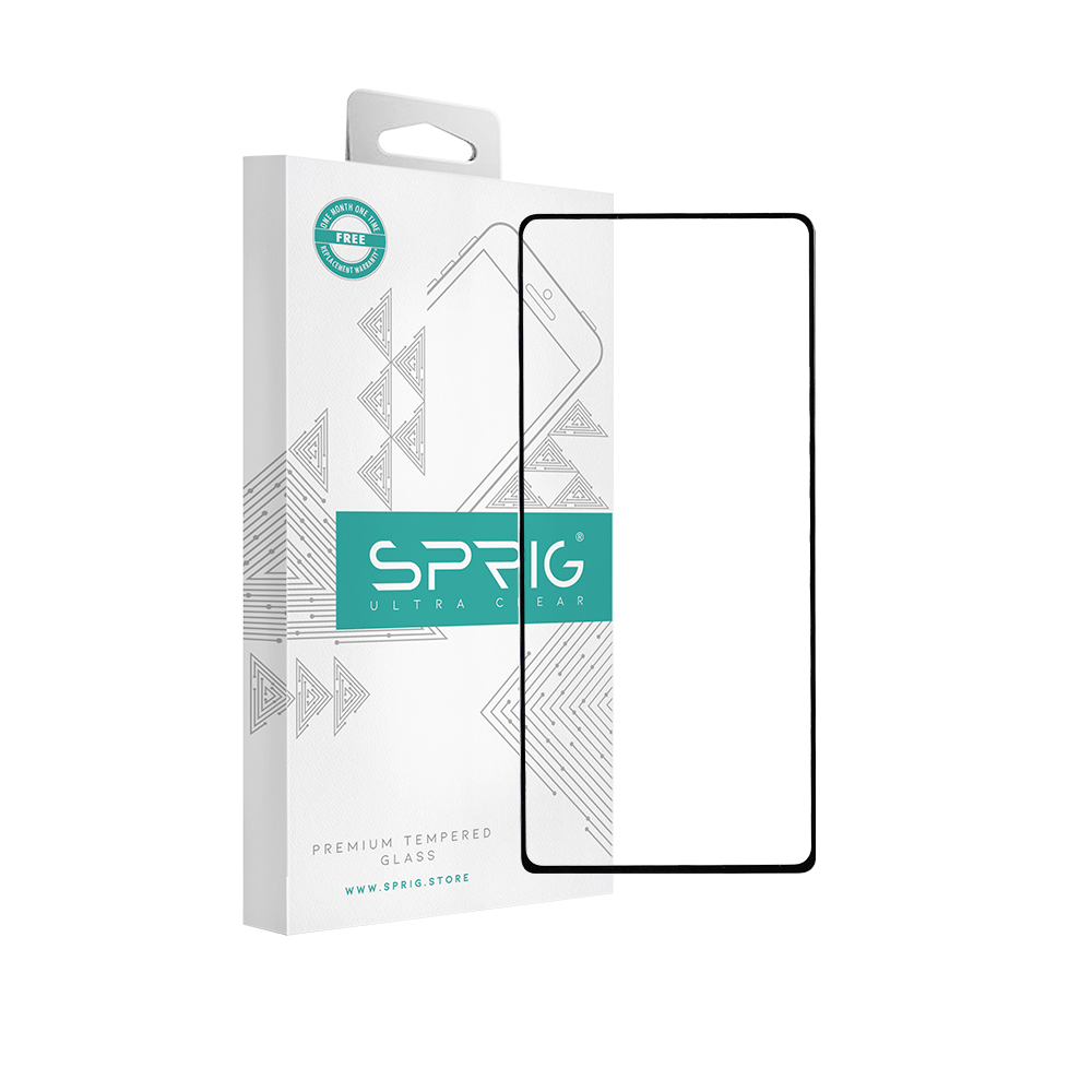 sprig full cover curved tempered glass screen protector for vivo x60 pro (edge glue)