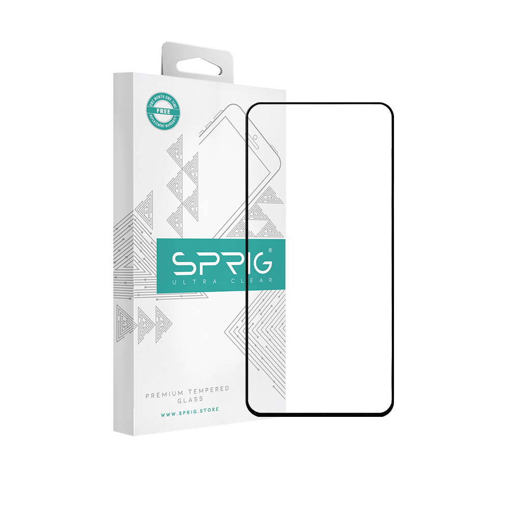 sprig full cover tempered glass/ screen protector for vivo z1 pro (black)
