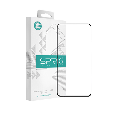 sprig full cover tempered glass/ screen protector for realme 9 (black)