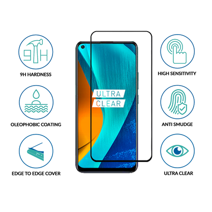 sprig full cover tempered glass screen protector for realme 8s 5g