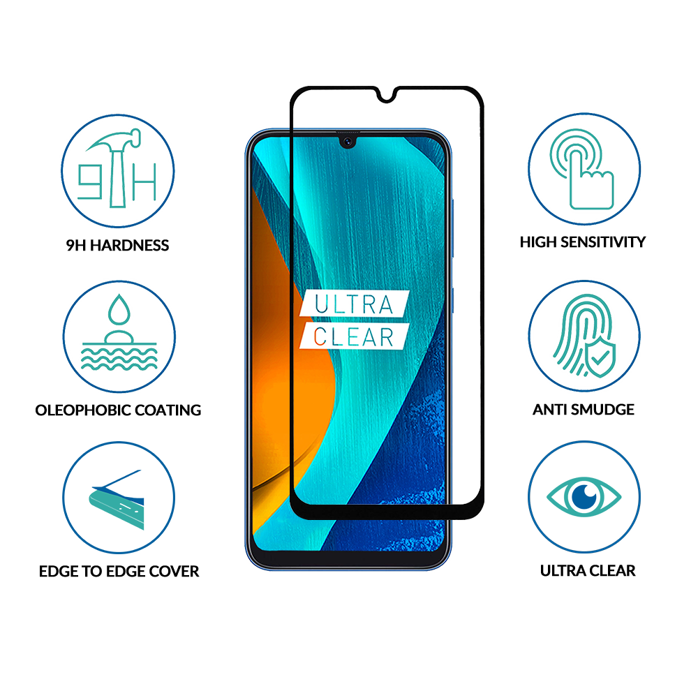 sprig full cover tempered glass for samsung galaxy a70s (black)