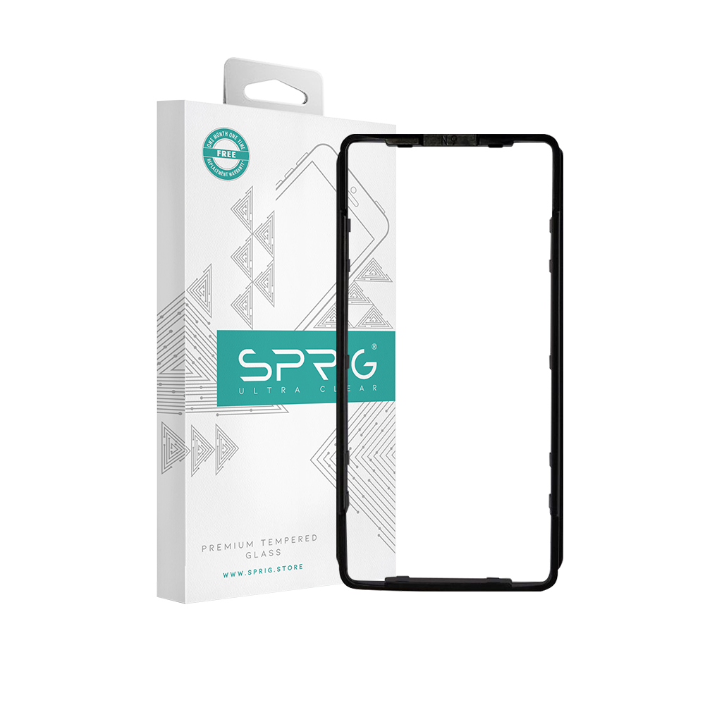 sprig full cover tempered glass for huawei p30 pro (black)