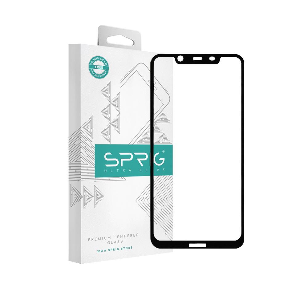 sprig full screen tempered glass screen protector for nokia 8.1