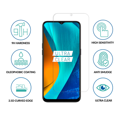 sprig clear tempered glass screen protector for realme c25y