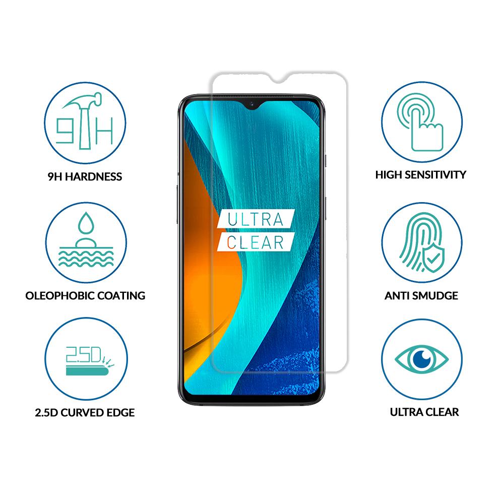 sprig clear tempered glass screen protector for oneplus 6t