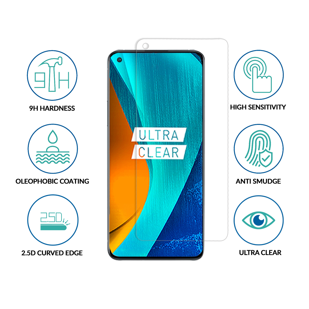 sprig clear tempered glass screen protector for realme x7