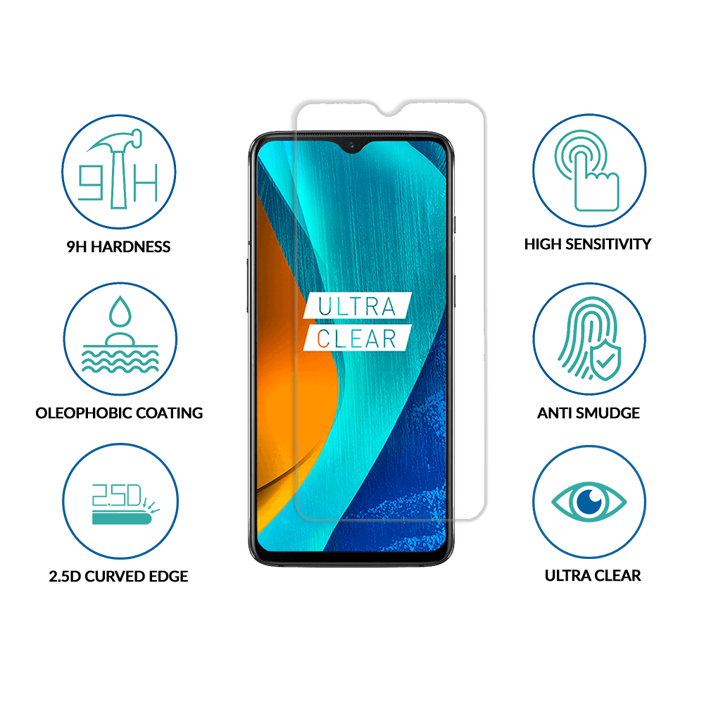 Vivo Y16 4G Clear Tempered Glass -